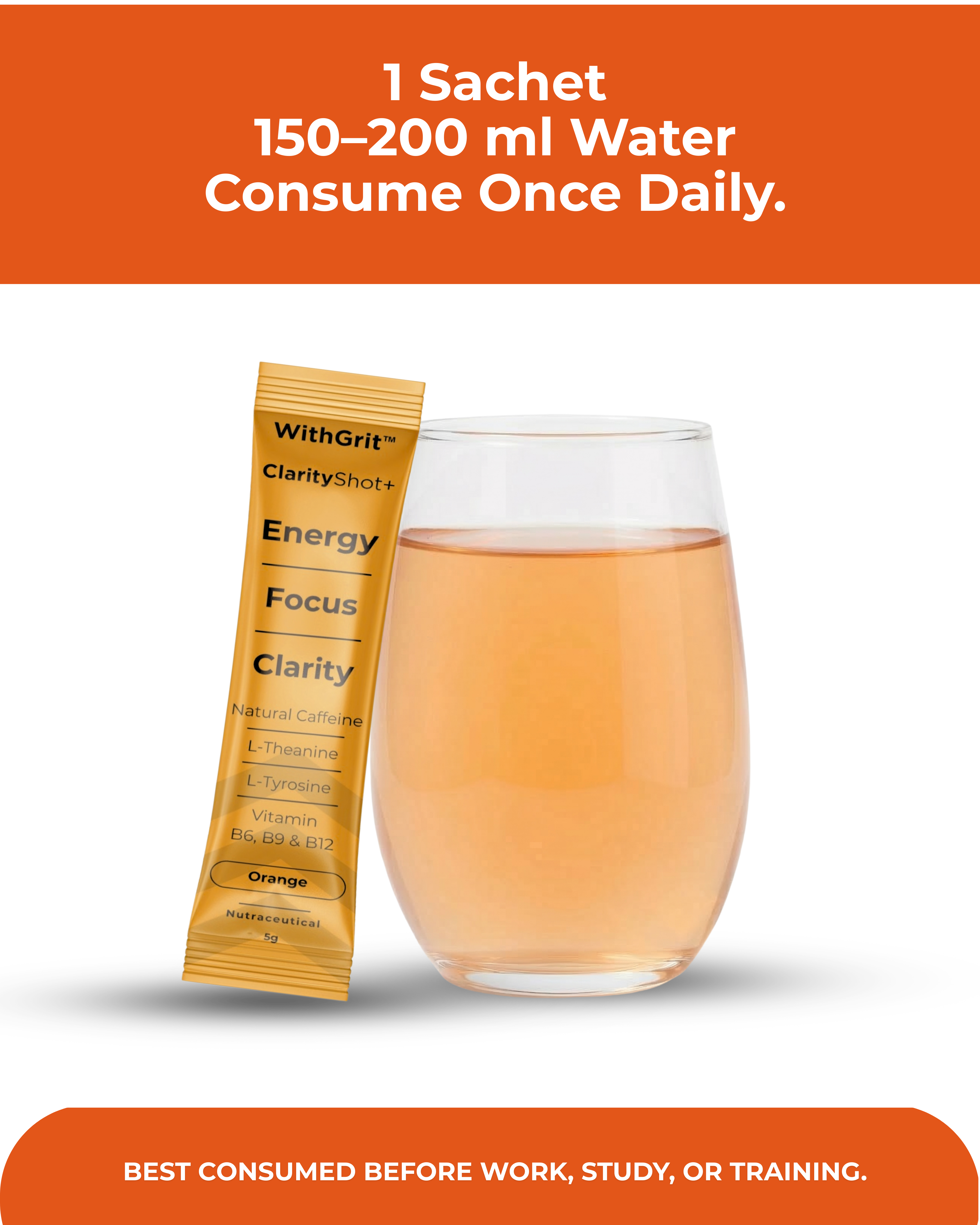 CLARITY SHOT+ | ENERGY | FOCUS | CLARITY | 10 SACHETS PACK